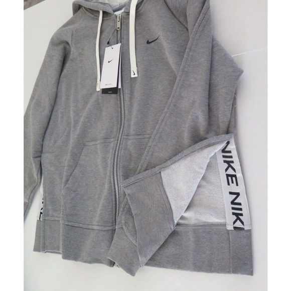 Nike CU7009 Women's Sz S Gray Dri-Fit Get Fit Full Zip Hooded Training Jacket - Picture 7 of 8
